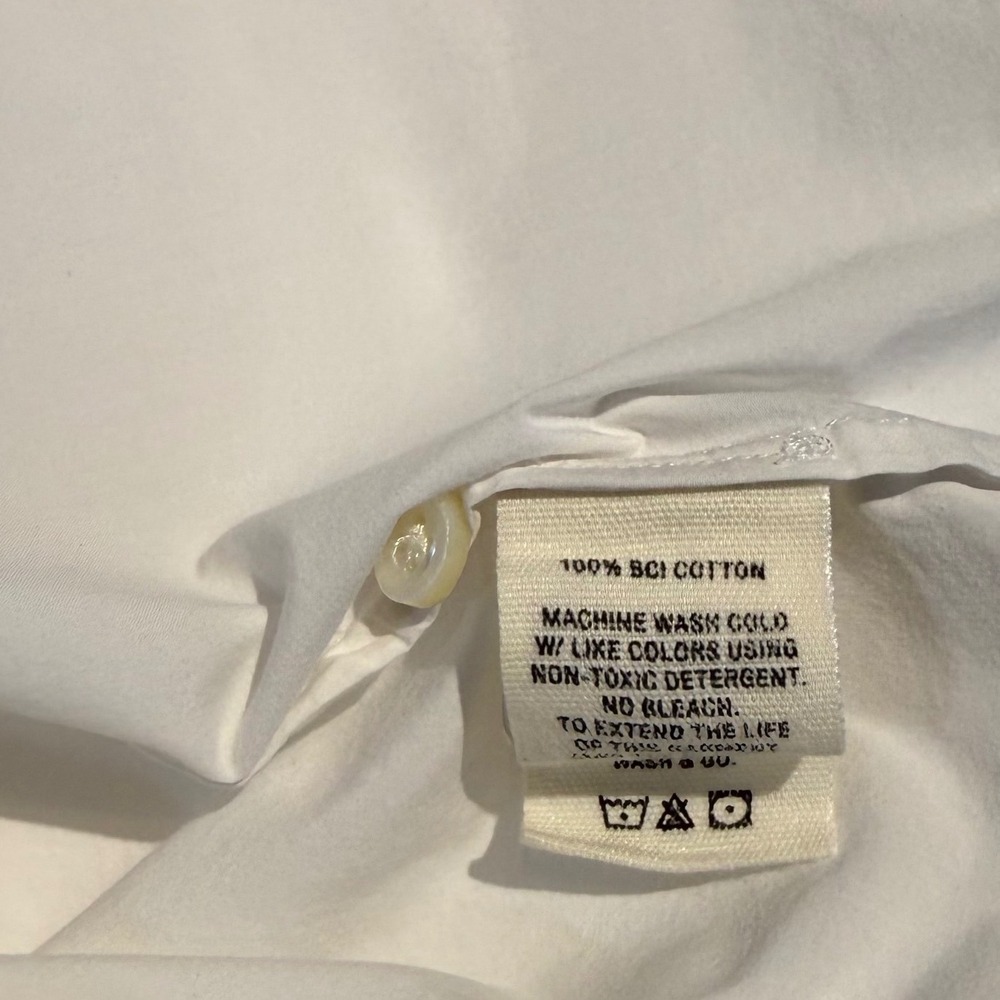 Alex Mill Easy Ruffle Shirt Womens S White Cotton Poplin Button Down Oversized - Picture 8 of 9
